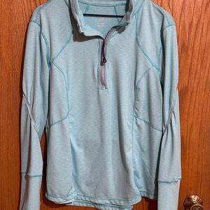 Tangerine Aqua Striped Top sz XXL activewear yoga(J)